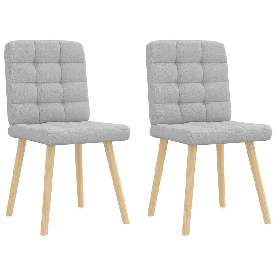 Chaises à manger lot de 2 gris nuage tissu