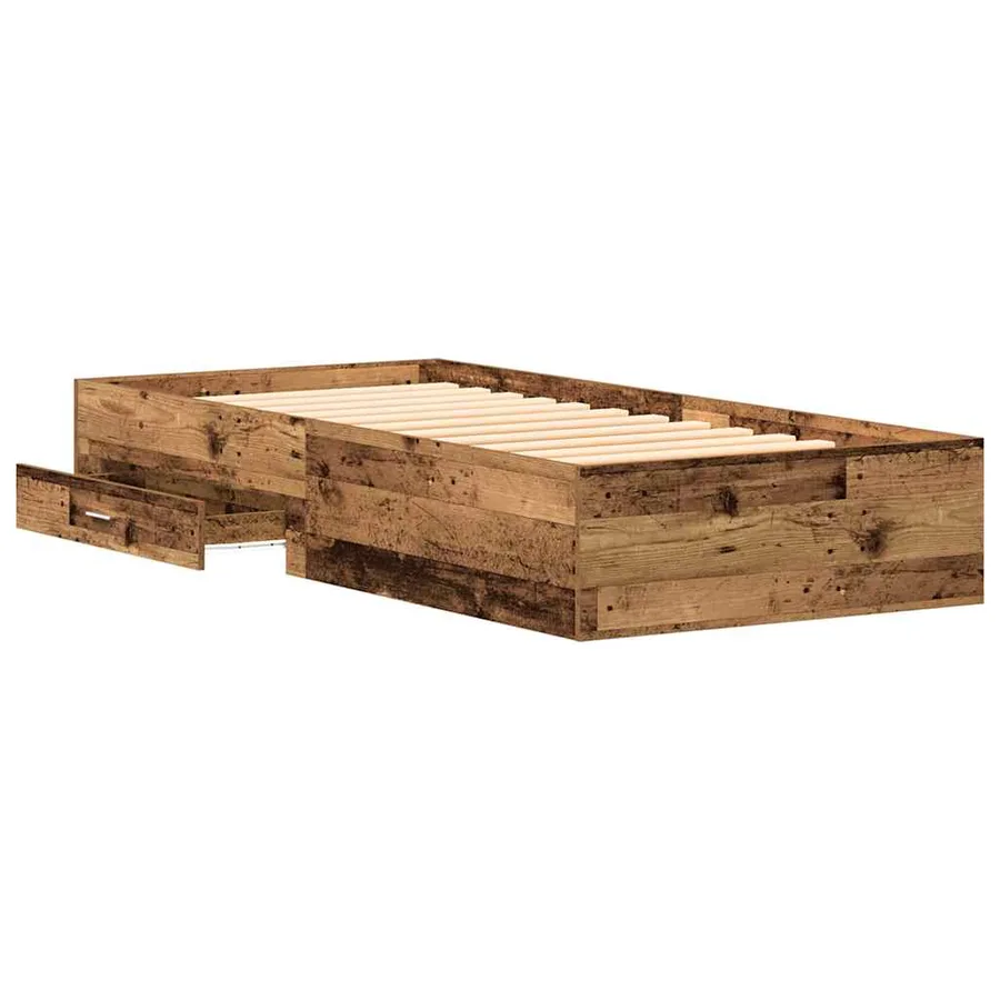 Cadre de lit Bois Ancien 100 x 200 cm Bois d'ingénierie - 4