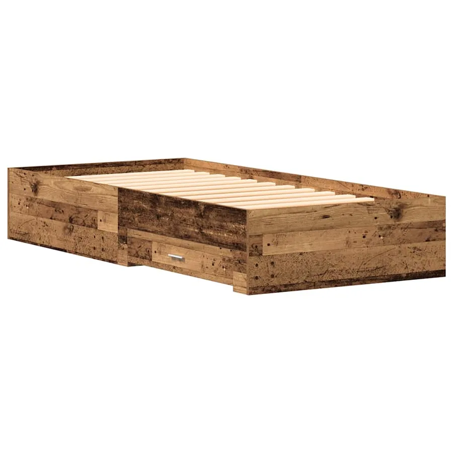 Cadre de lit Bois Ancien 100 x 200 cm Bois d'ingénierie - 7