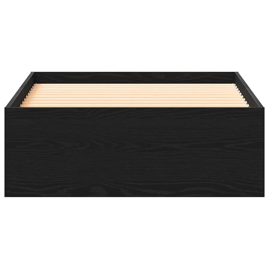 Cadre de lit Chêne noir 100 x 200 cm Bois d'ingénierie - 5