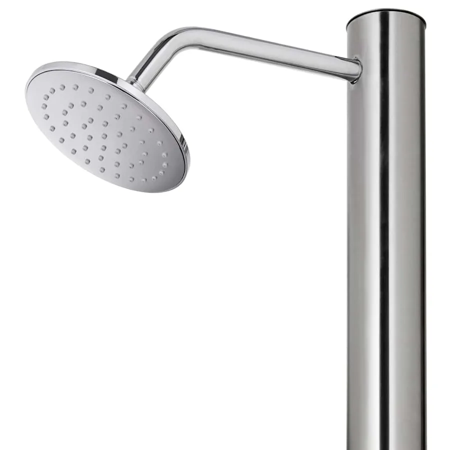 Garden Shower with Base Brown 220 cm Stainless Steel - 10