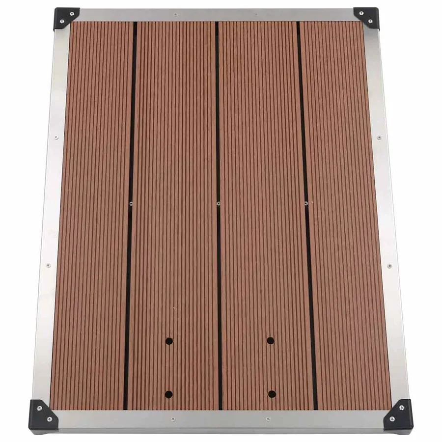 Douche de jardin avec base marron 220 cm Acier inoxydable - 14
