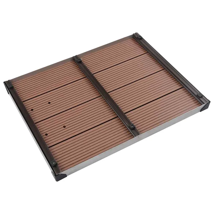 Douche de jardin avec base marron 220 cm Acier inoxydable - 15