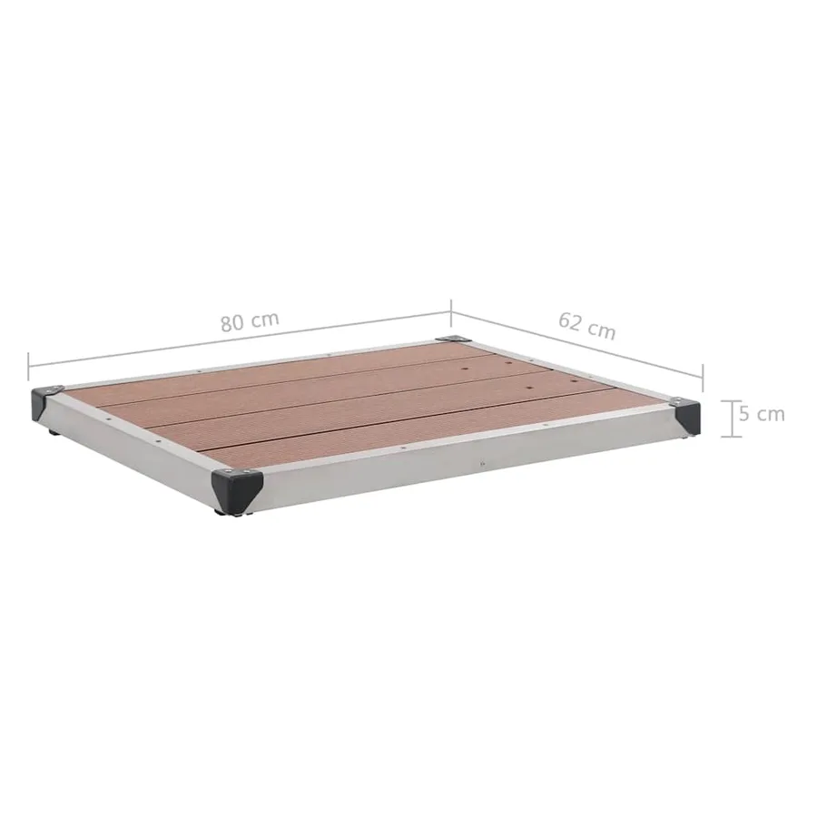 Garden Shower with Base Brown 220 cm Stainless Steel - 18