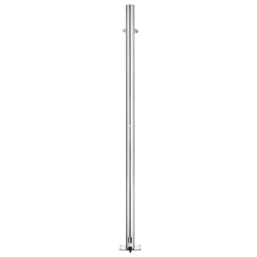 Douche de jardin avec base marron 220 cm Acier inoxydable - 6