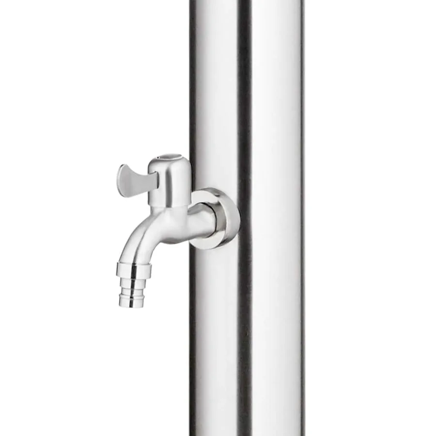 Douche de jardin avec base marron 220 cm Acier inoxydable - 7