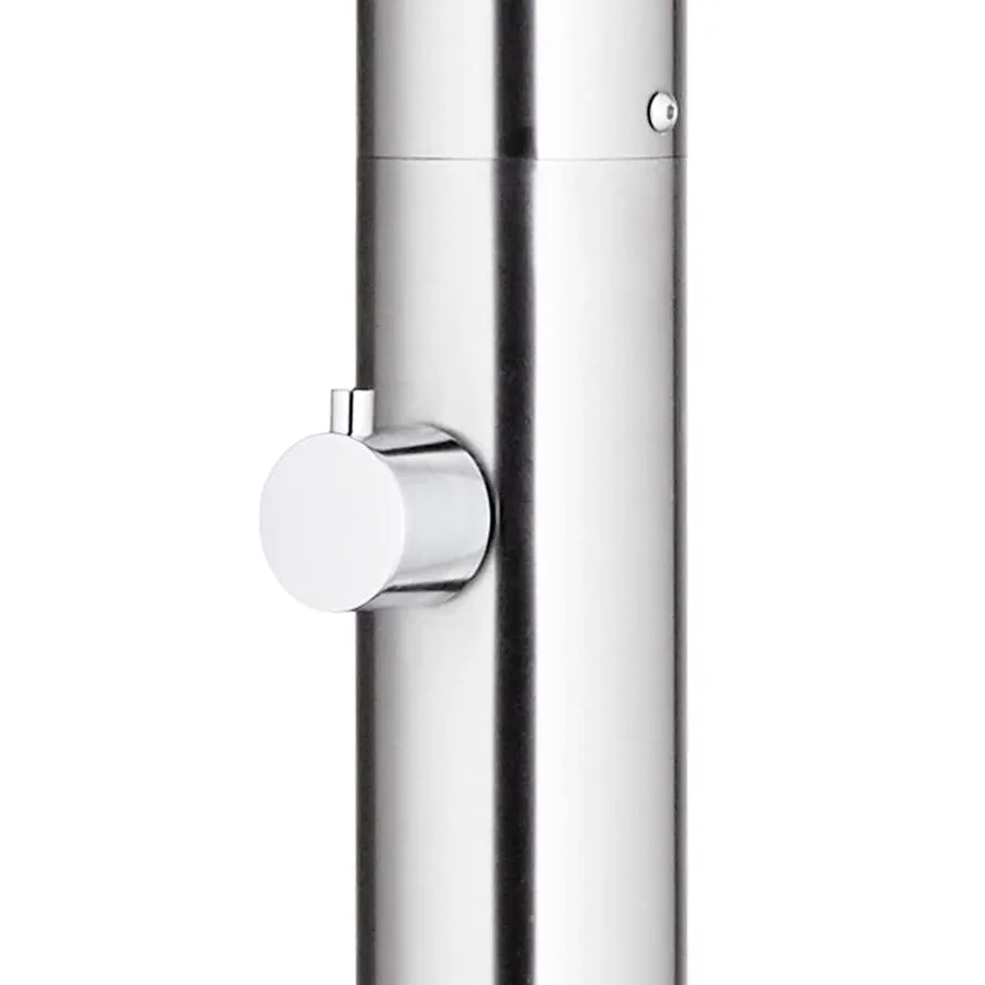 Douche de jardin avec base marron 220 cm Acier inoxydable - 9