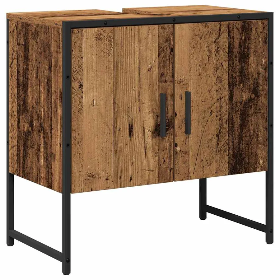 Ensemble de mobilier de salle de bain avec porte 2 pcs Marron - 6