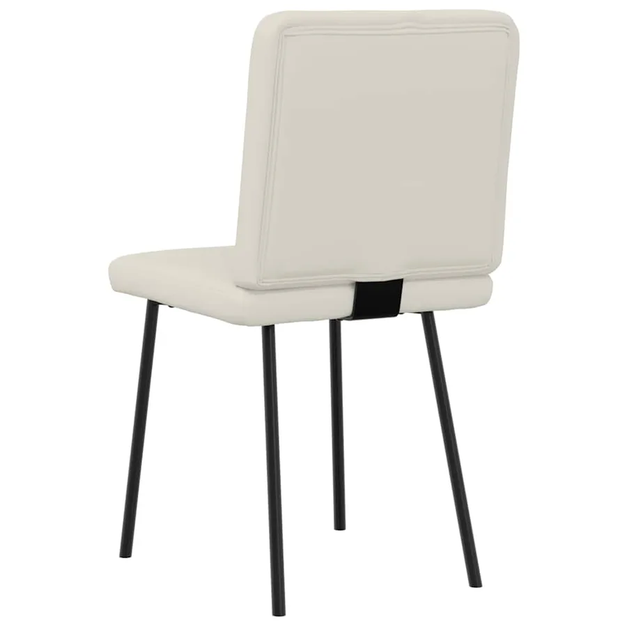 Chaises à manger lot de 2 Crème Velours - 6