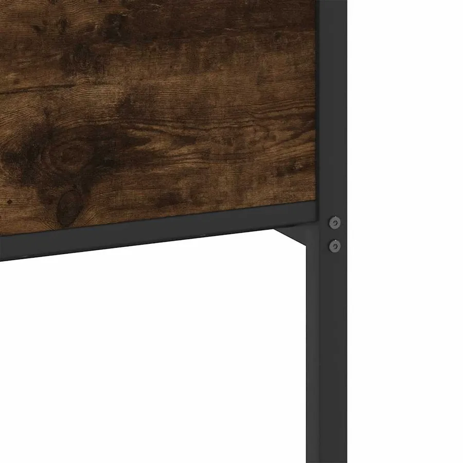Cadre de lit sans matelas chêne fumé 140x200 cm bois ingénierie - 10