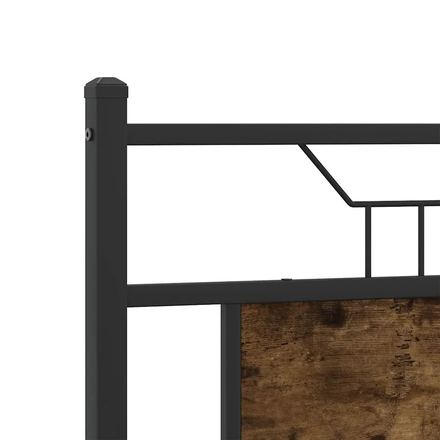 Cadre de lit sans matelas chêne fumé 140x200 cm bois ingénierie - 9