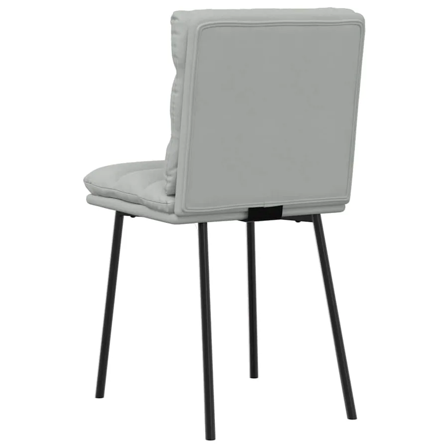 Chaises à manger lot de 4 Gris clair Velours - 6