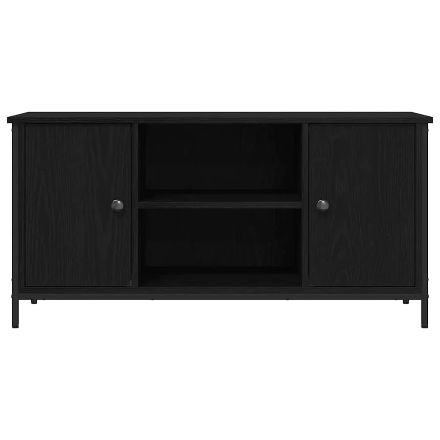 Meuble TV Chêne noir 100 x 40 x 50 cm Bois d'ingénierie - 6