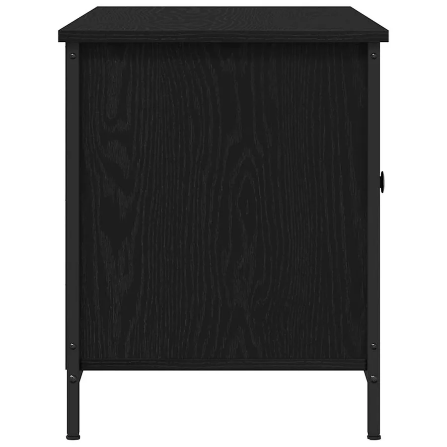 Meuble TV Chêne noir 100 x 40 x 50 cm Bois d'ingénierie - 7