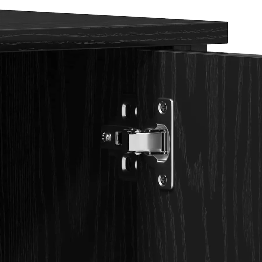 Meuble TV Chêne noir 100 x 40 x 50 cm Bois d'ingénierie - 9