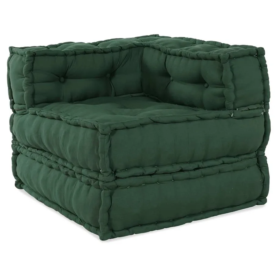 Canapé modulaire vert 70x70x54 tissu - 2