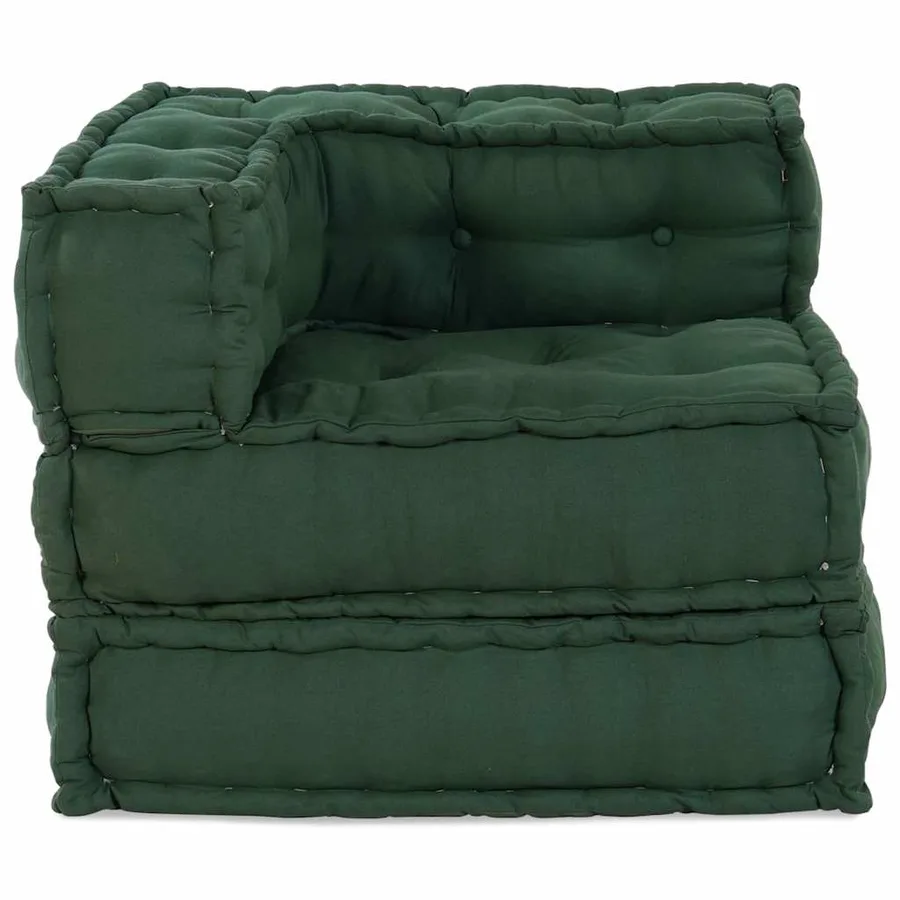 Canapé modulaire vert 70x70x54 tissu - 4