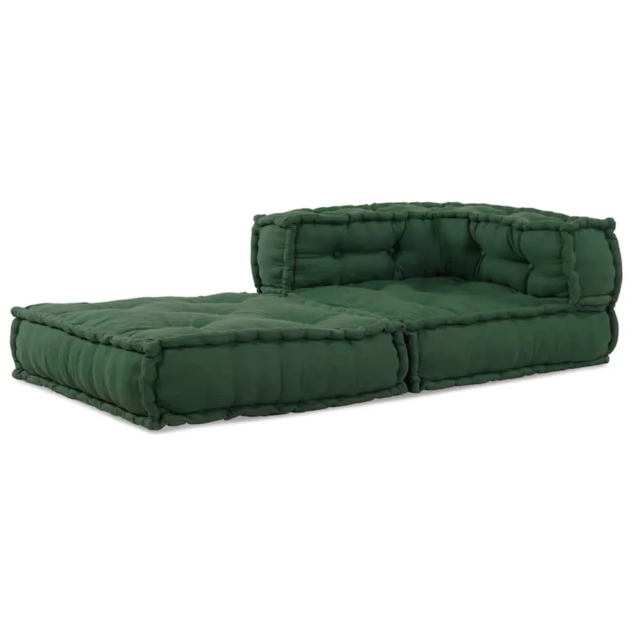 Canapé modulaire vert 70x70x54 tissu - 7