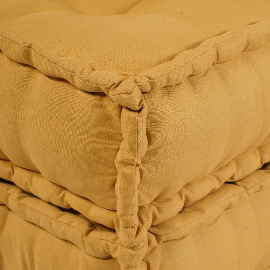 Canapé modulaire jaune 70x70x54 tissu - 10