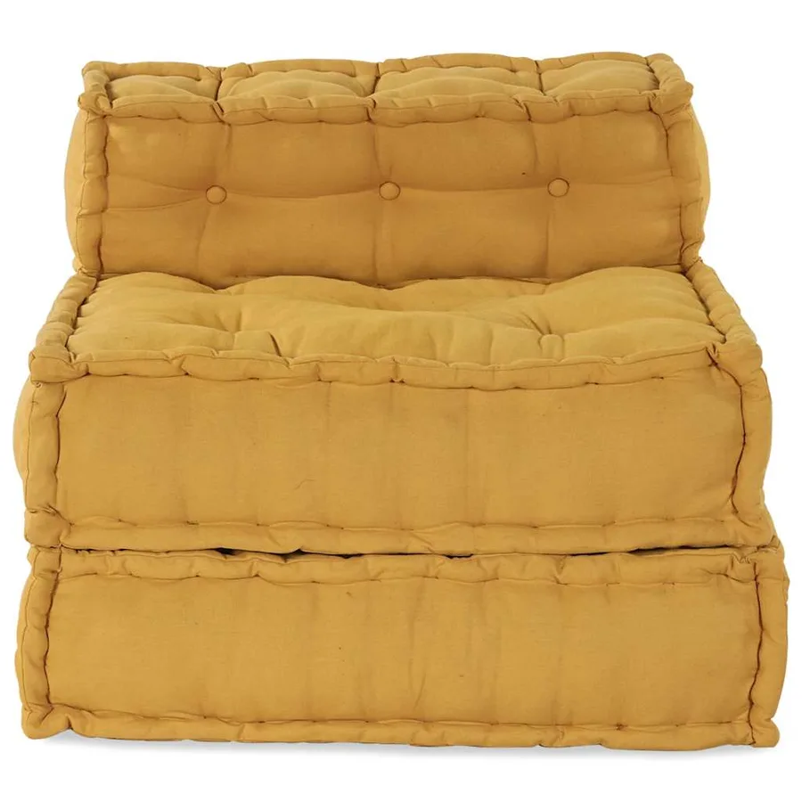 Canapé modulaire jaune 70x70x54 tissu - 4