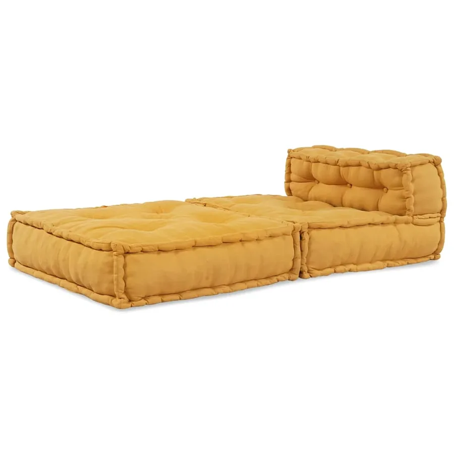 Canapé modulaire jaune 70x70x54 tissu - 7