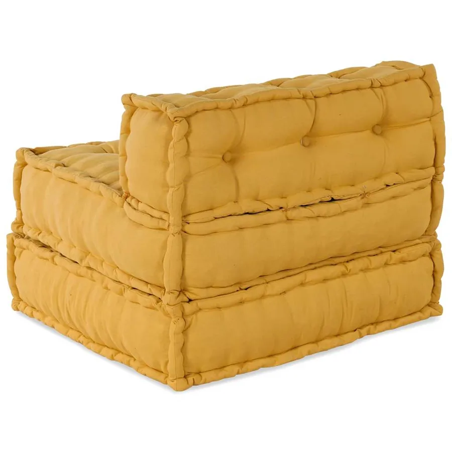 Canapé modulaire jaune 70x70x54 tissu - 8