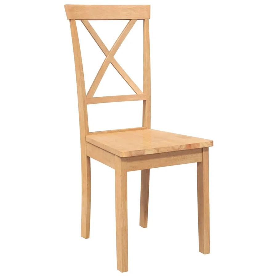 Chaises à manger 2 pcs bois massif caoutchouc - 4