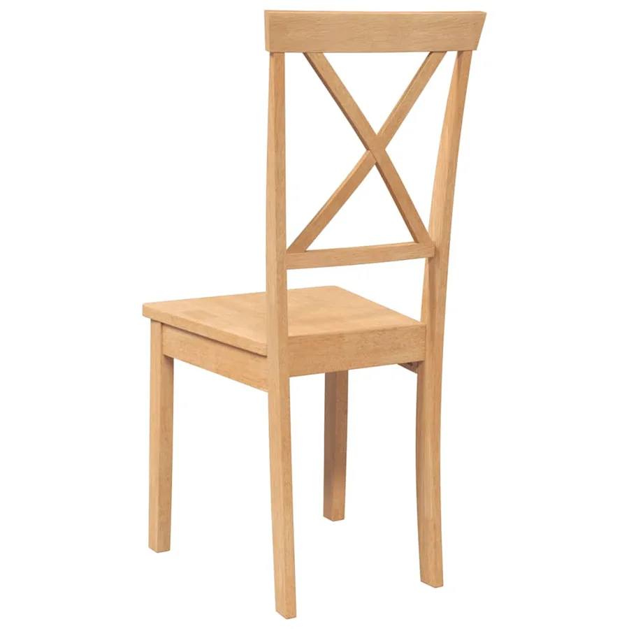 Chaises à manger 2 pcs bois massif caoutchouc - 7