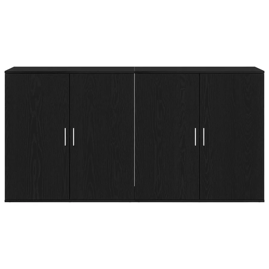 Buffet 2 pcs Chêne noir 79 x 38 x 80 cm Bois d'ingénierie - 6
