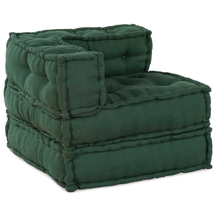 Unité de canapé modulaire 4 pcs Vert Tissu - 2