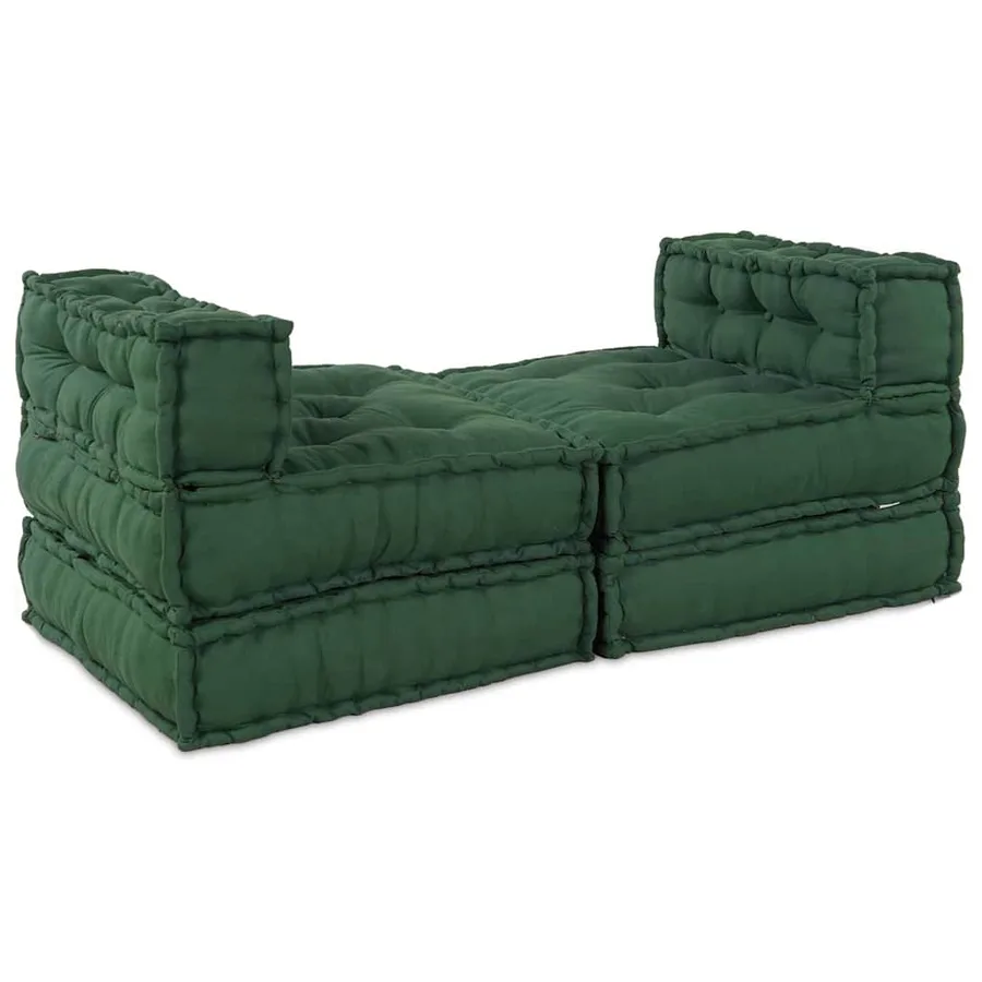 Unité de canapé modulaire 4 pcs Vert Tissu - 7