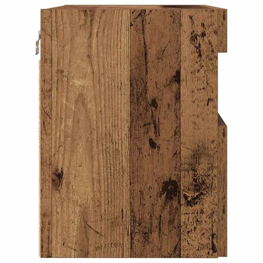 Meuble TV mural avec LED 2 pcs Bois ancien 60 x 30 x 40 cm - 10
