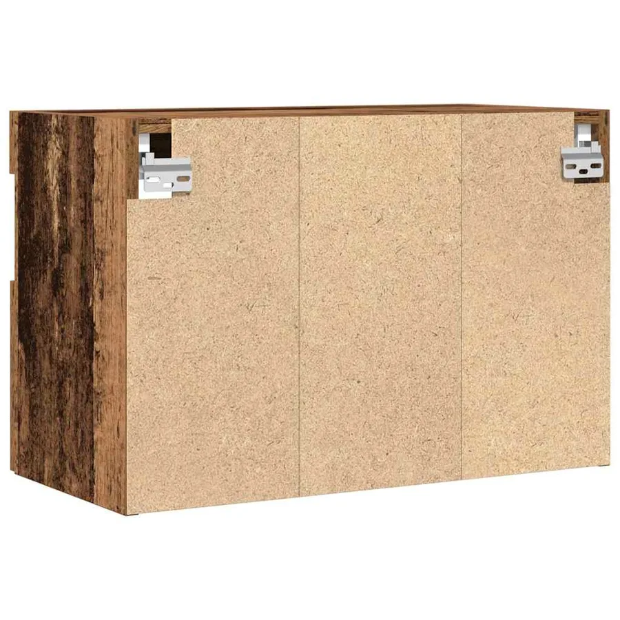 Meuble TV mural avec LED 2 pcs Bois ancien 60 x 30 x 40 cm - 11