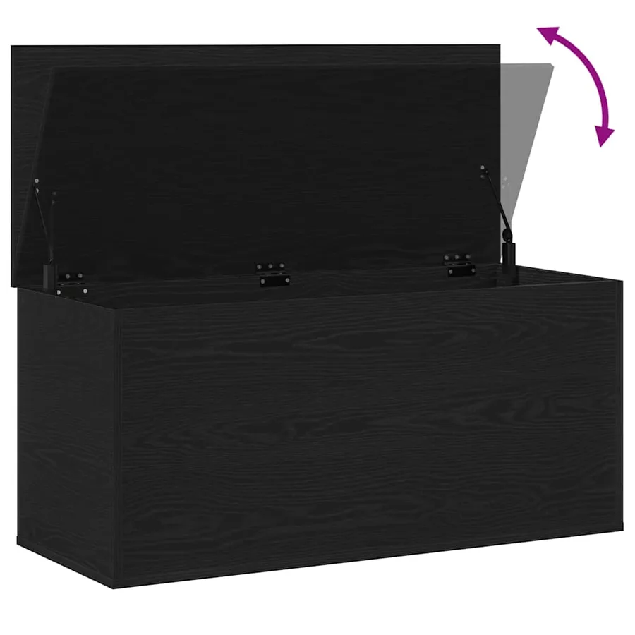 Boîte de Rangement avec stockage Chêne noir 100 x 42 x 46 cm - 10