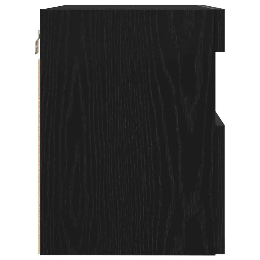 Meuble TV mural avec LED 2 pcs Chêne noir 60 x 30 x 40 cm - 10