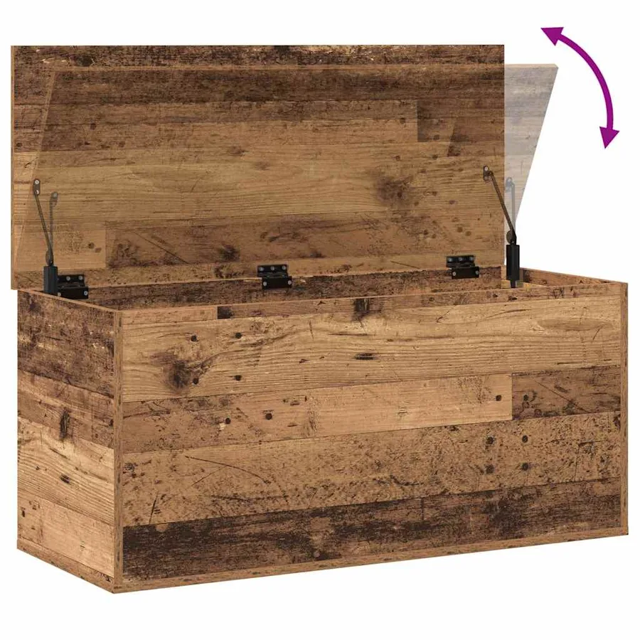 Boîte de Rangement avec stockage Bois ancien 100 x 42 x 46 cm - 8