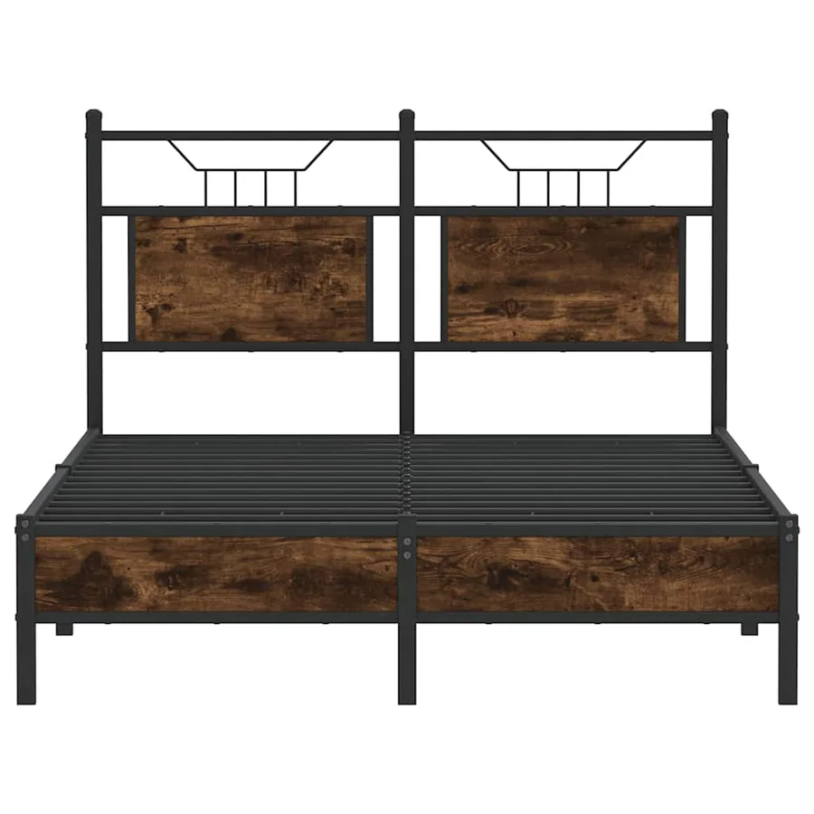 Cadre de lit sans matelas chêne fumé 120x200 cm bois ingénierie - 6