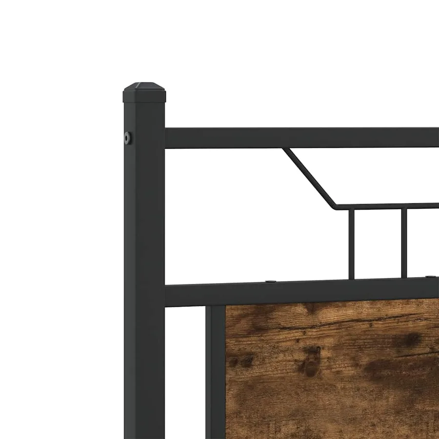 Cadre de lit sans matelas chêne fumé 120x200 cm bois ingénierie - 9