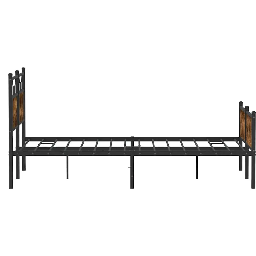 Cadre de lit sans matelas chêne fumé 137x190 cm bois ingénierie - 7