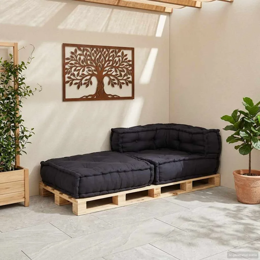 Canapé modulaire anthracite 70x70x54 tissu - 3
