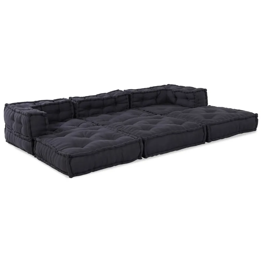 Unité de canapé modulaire 3 pcs Anthracite Tissu - 5