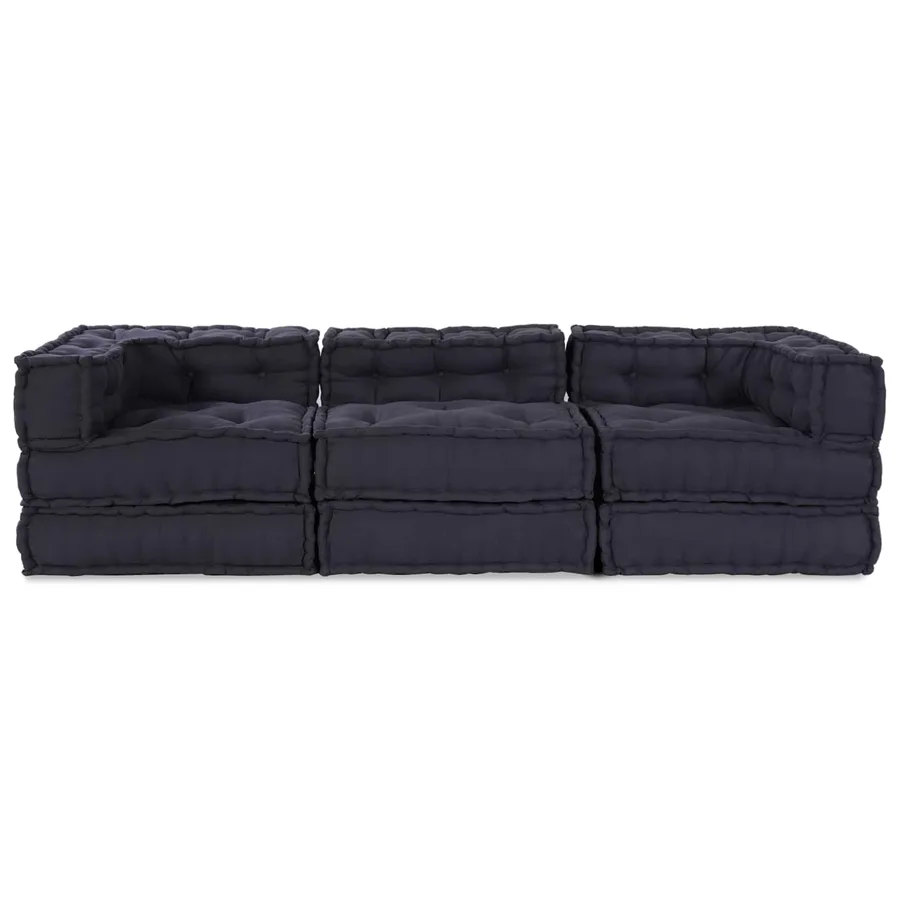 Unité de canapé modulaire 3 pcs Anthracite Tissu - 7