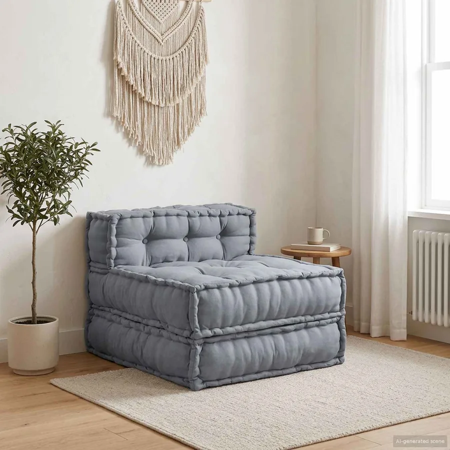 Unité de canapé modulaire Gris 70 x 70 x 56 cm Tissu