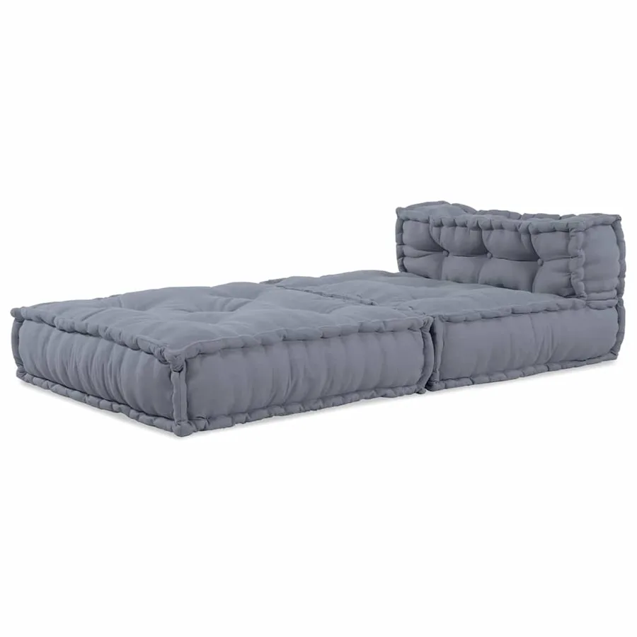 Unité de canapé modulaire Gris 70 x 70 x 56 cm Tissu - 4