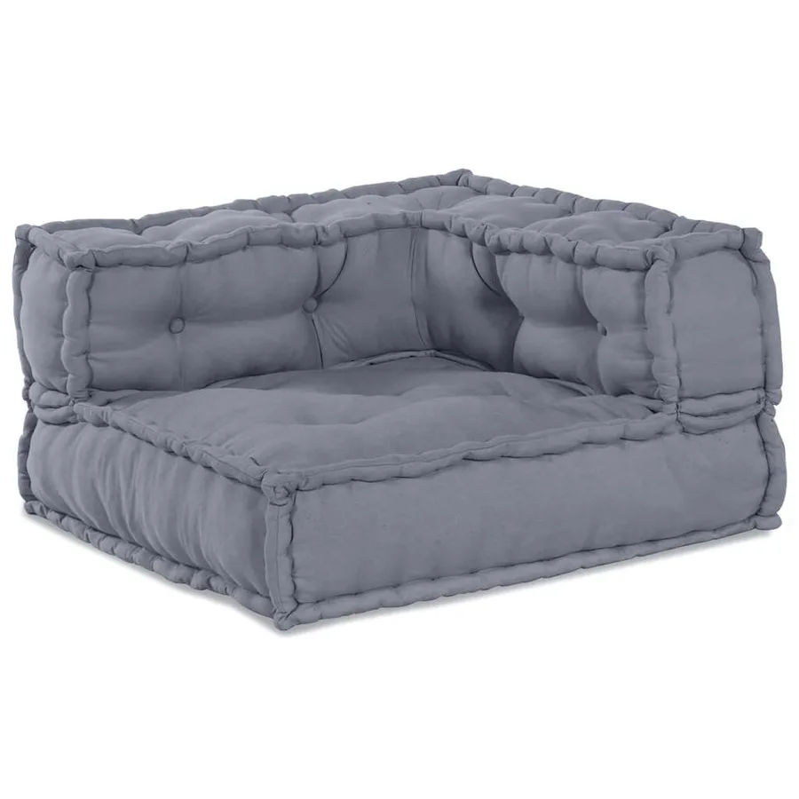 Unité de canapé modulaire 3 pcs Gris Tissu - 4