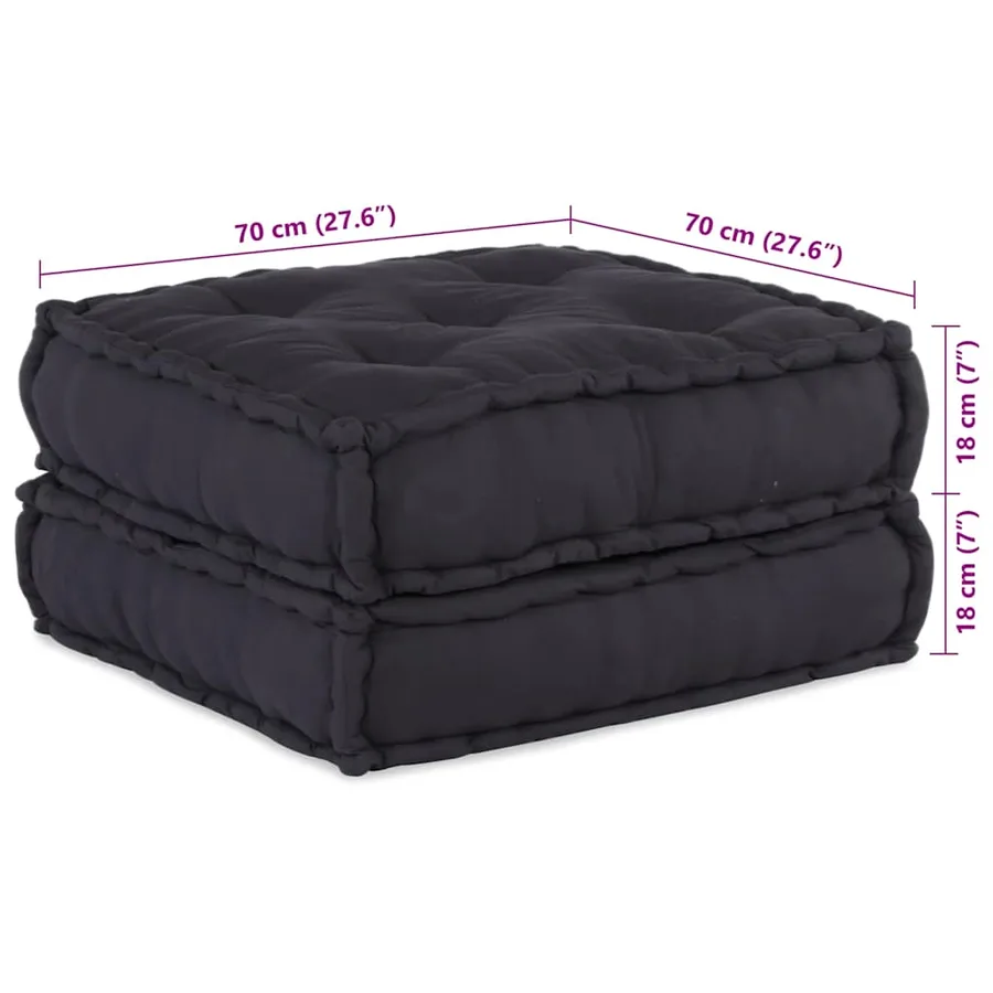 Canapé modulaire anthracite 70x70x36 tissu - 11