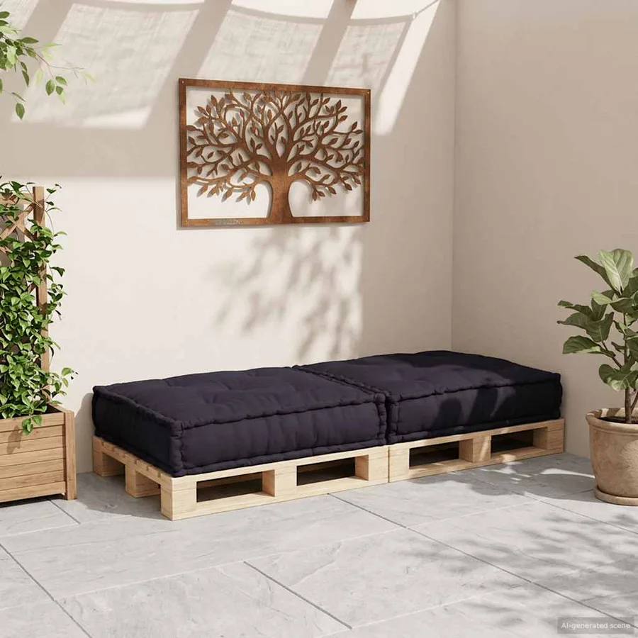 Canapé modulaire anthracite 70x70x36 tissu - 3