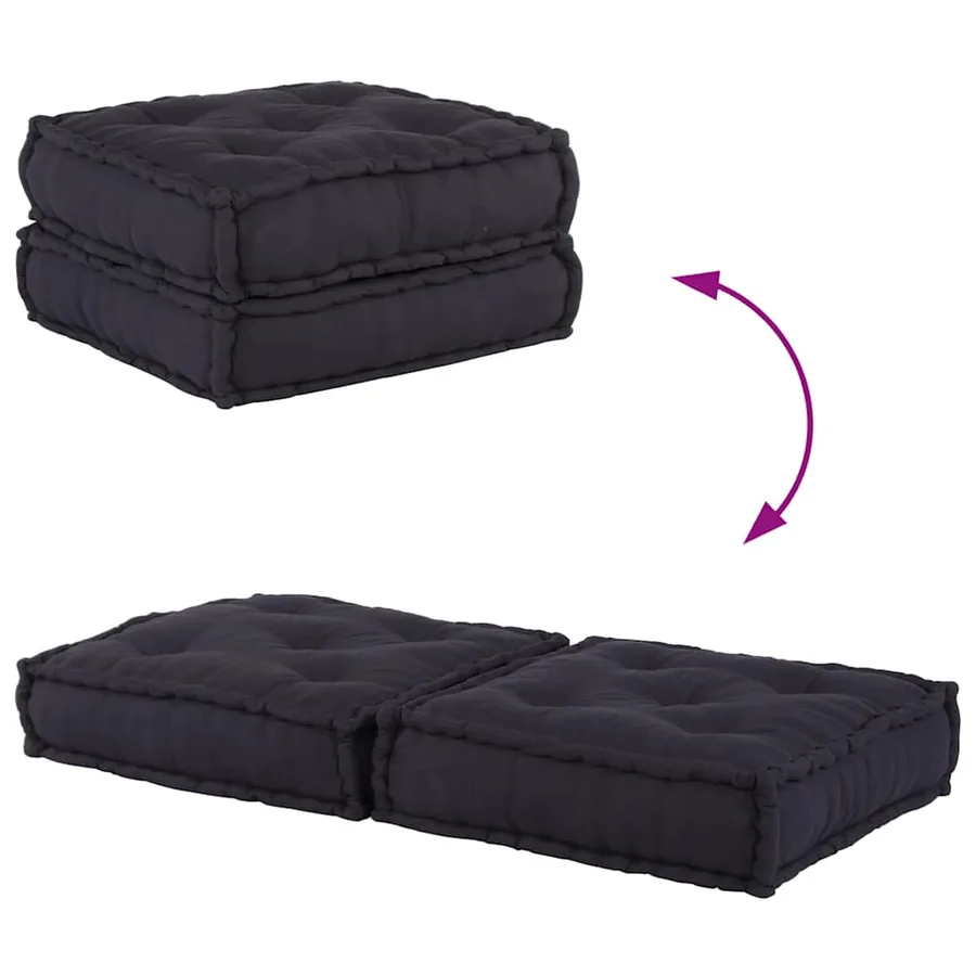 Canapé modulaire anthracite 70x70x36 tissu - 7