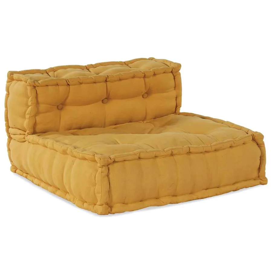 Unité de canapé modulaire 4 pcs Jaune Tissu - 3