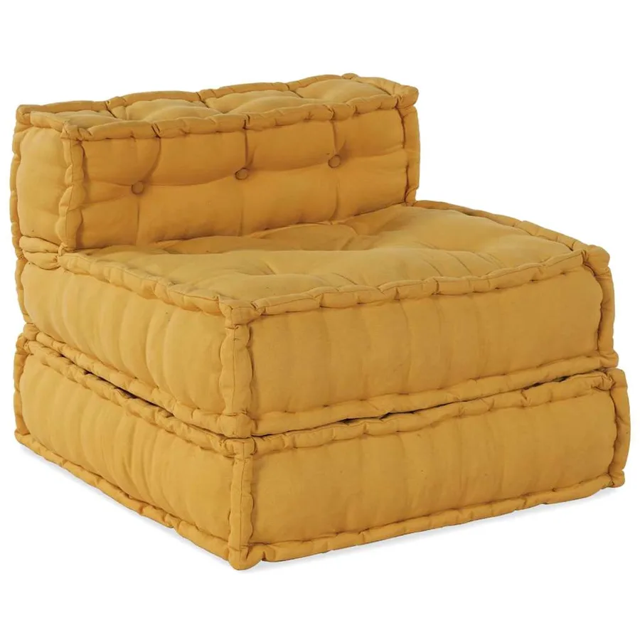 Unité de canapé modulaire 4 pcs Jaune Tissu - 4